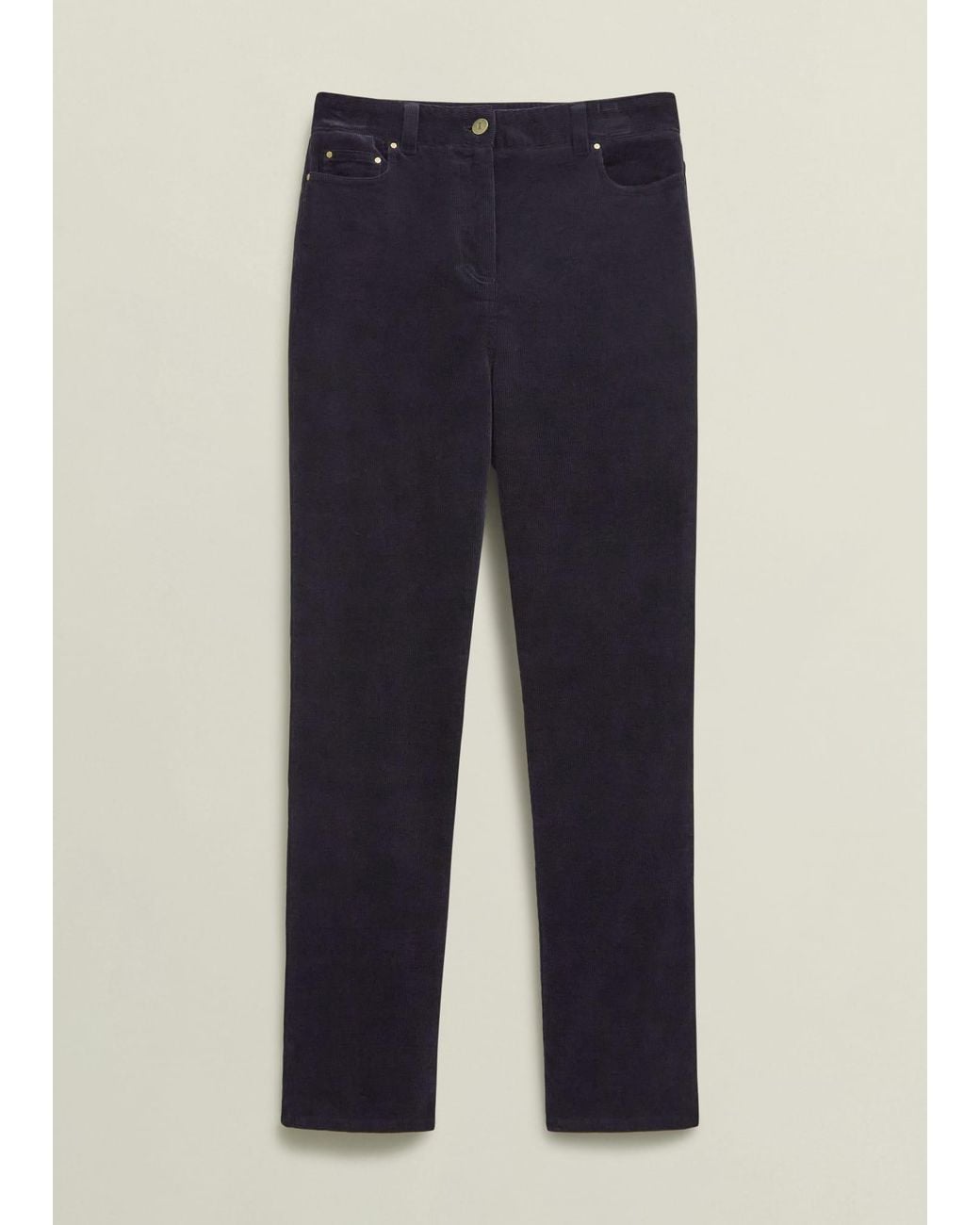 Hobbs White Hampstead Cord Trousers
