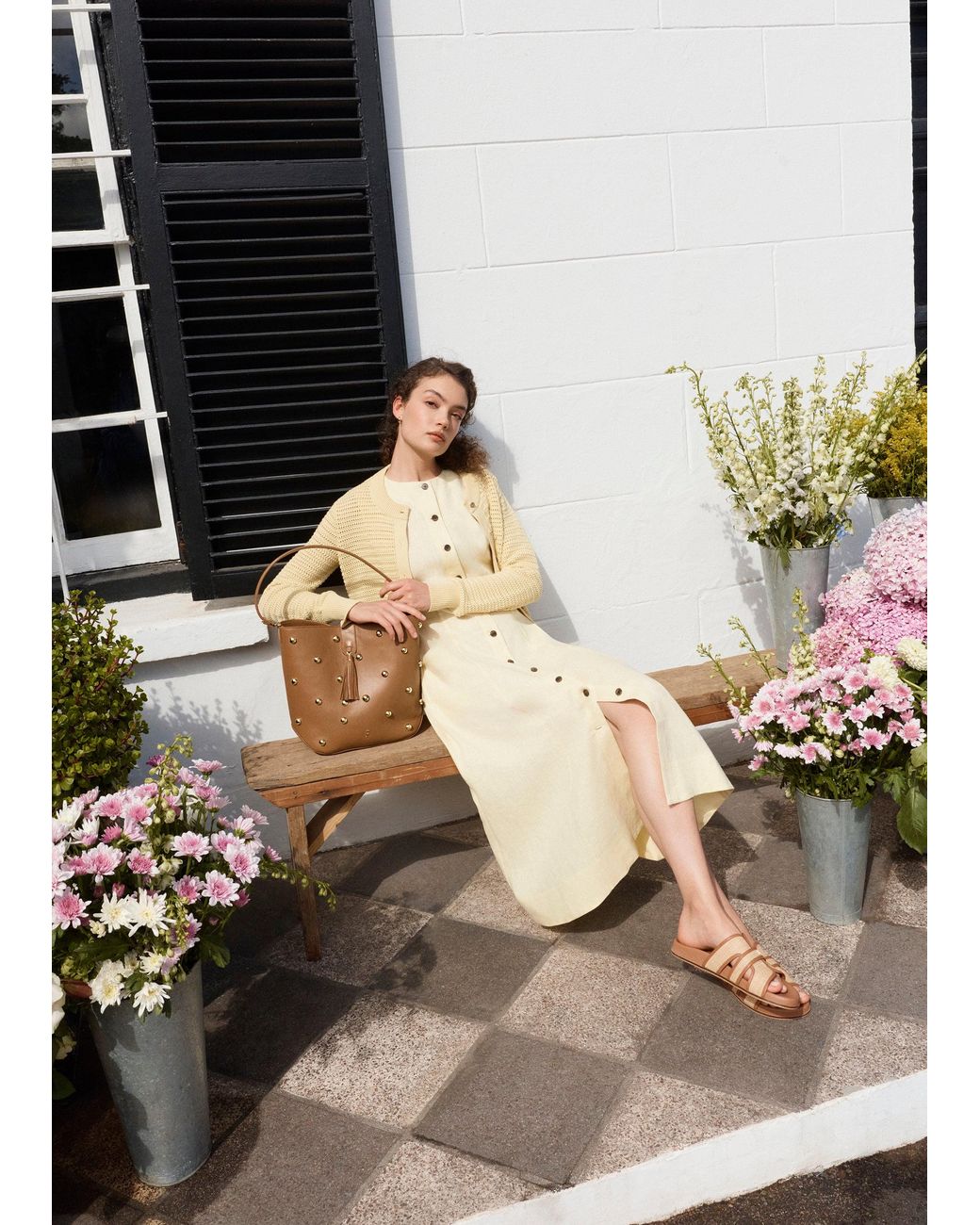 Hobbs Black Carmen Linen Dress