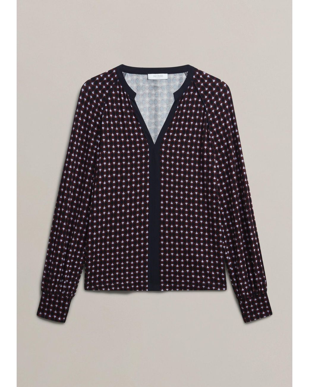Hobbs Blue Zelia Printed Top