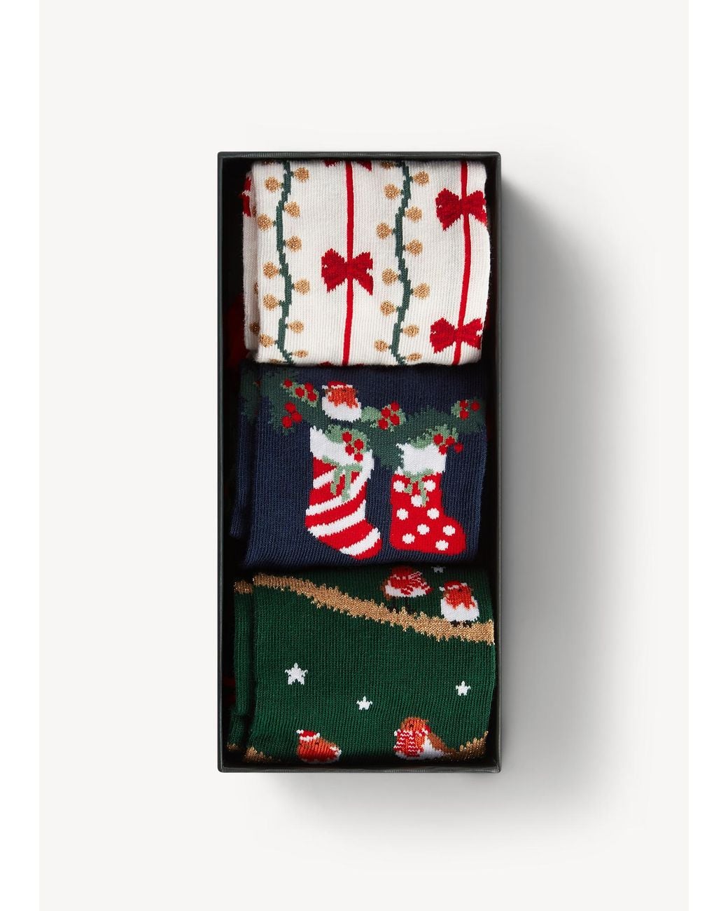 Hobbs Red Festive Robin Sock Set