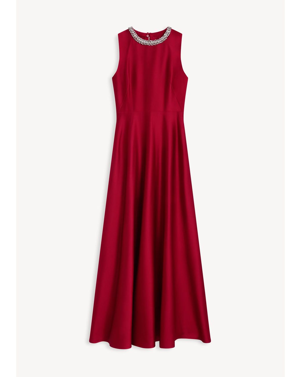 Hobbs Red Anne Satin Maxi Dress