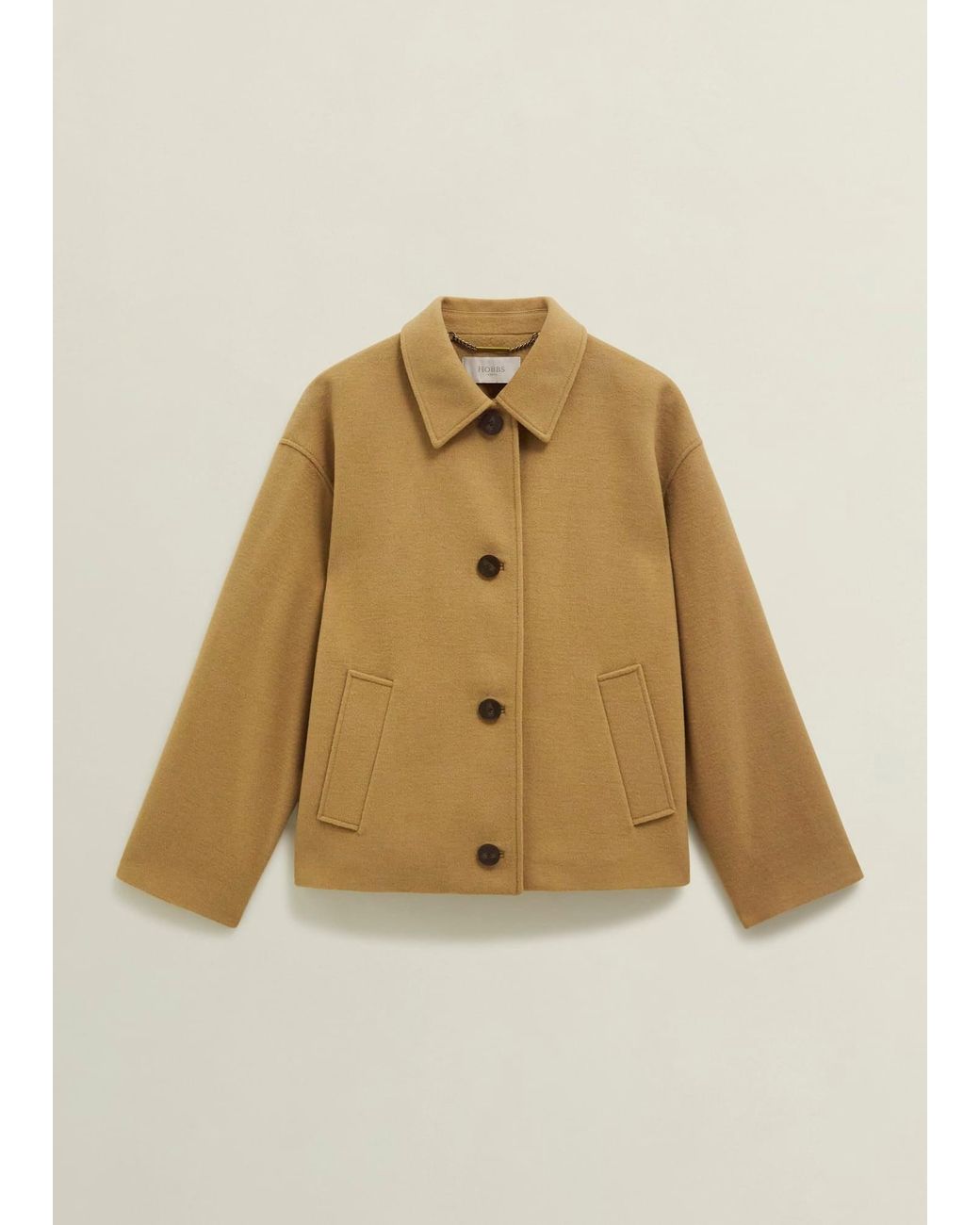 Hobbs Natural Zoe Wool Blend Jacket Camel
