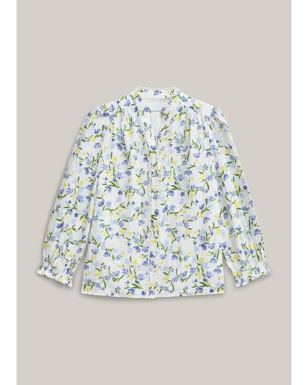 Hobbs Blue Imelda Blouse