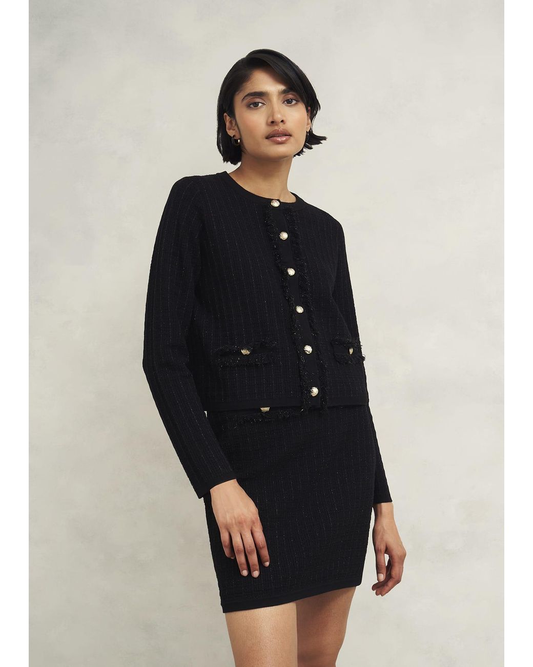 Hobbs Blue Sairey Knitted Jacket
