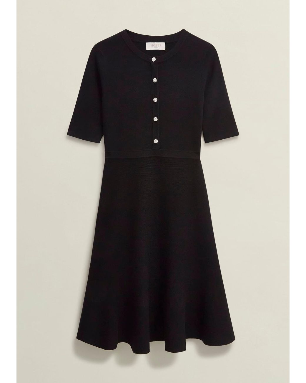 Hobbs Black Cece Knitted Dress