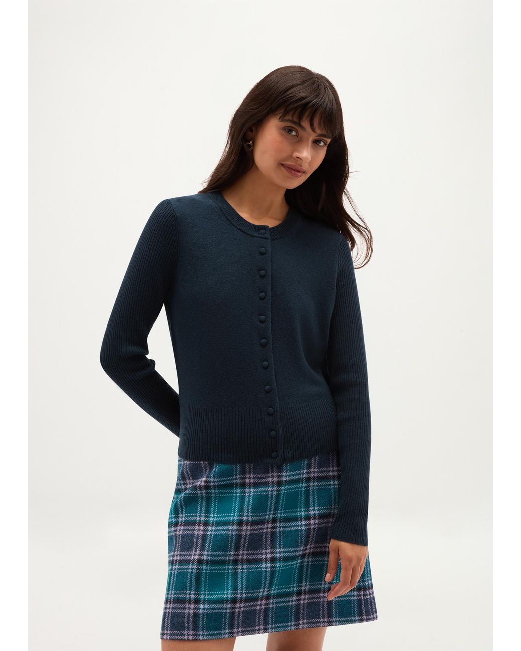Hobbs Blue Elsa Wool Cashmere Cardigan