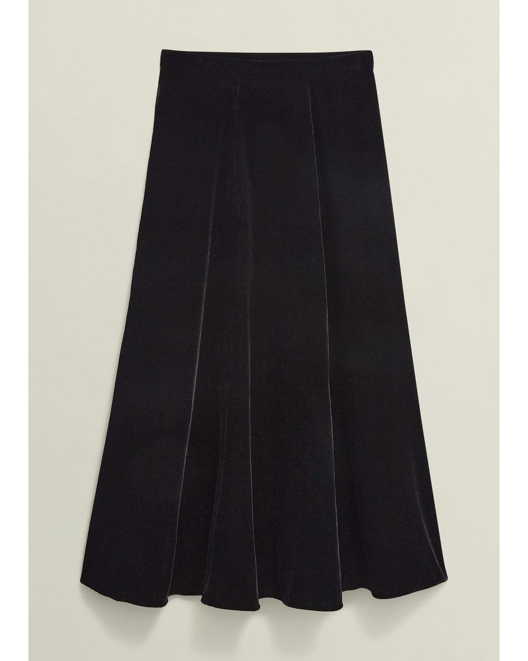 Hobbs White Charteris Velvet Skirt