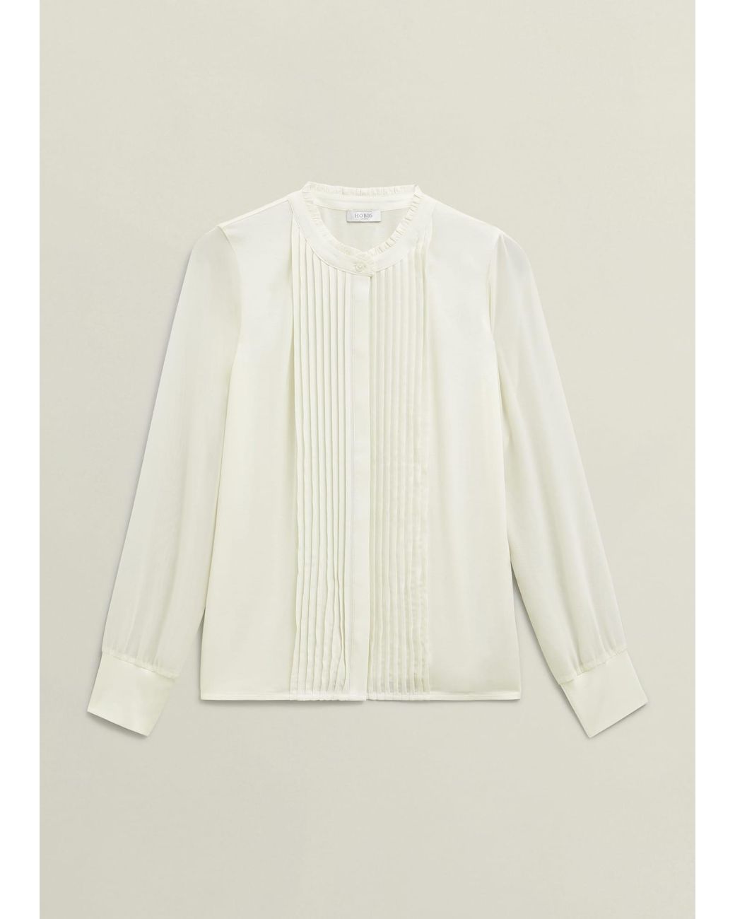Hobbs White Carina Pleated Top