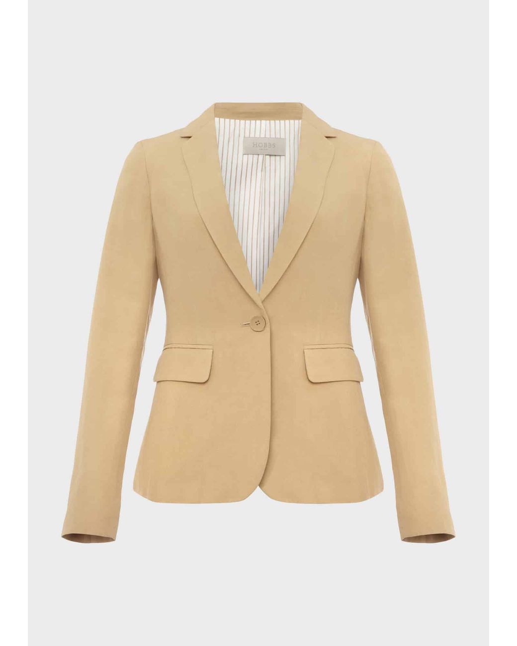 Hobbs Natural Trent Silk Linen Jacket