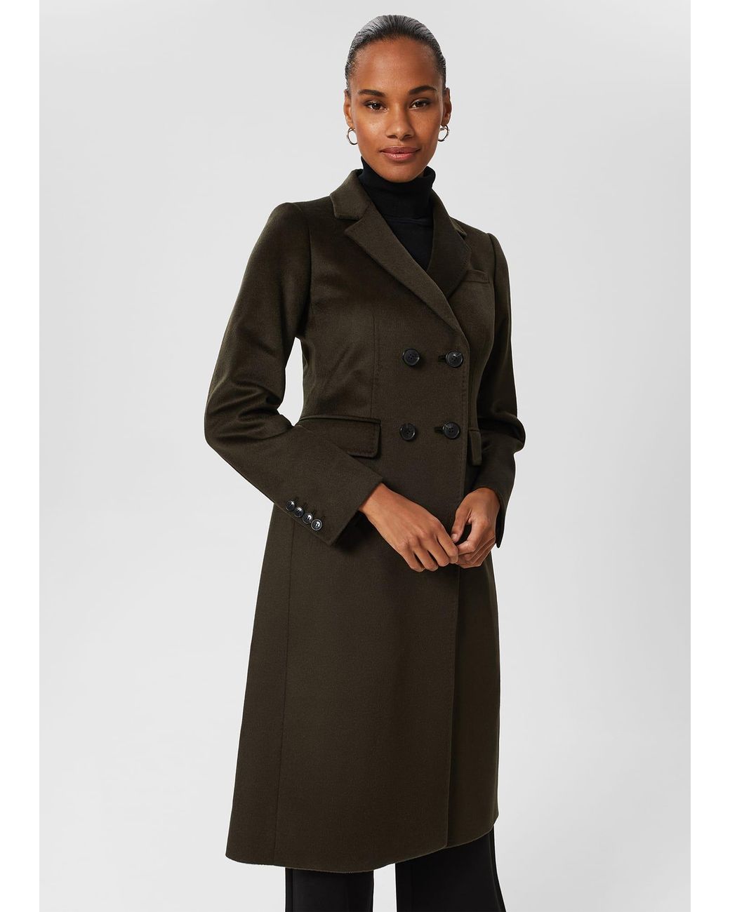 Hobbs Black Elva Wool Coat