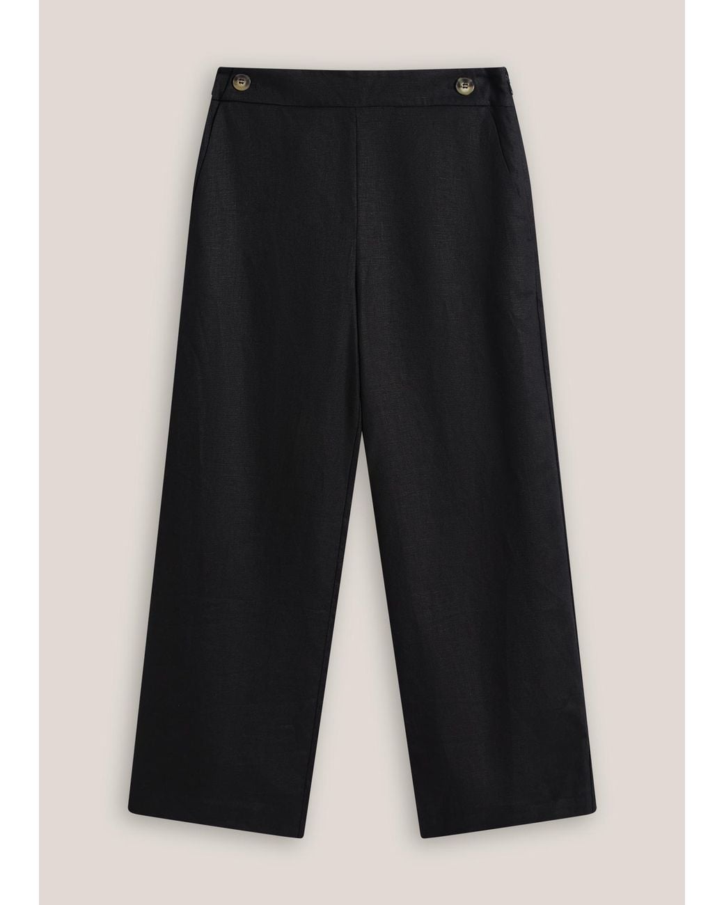 Hobbs Natural Josephine Linen Trousers