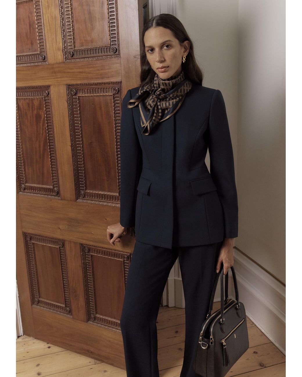 Hobbs Brown Montrose Wool Blend Jacket