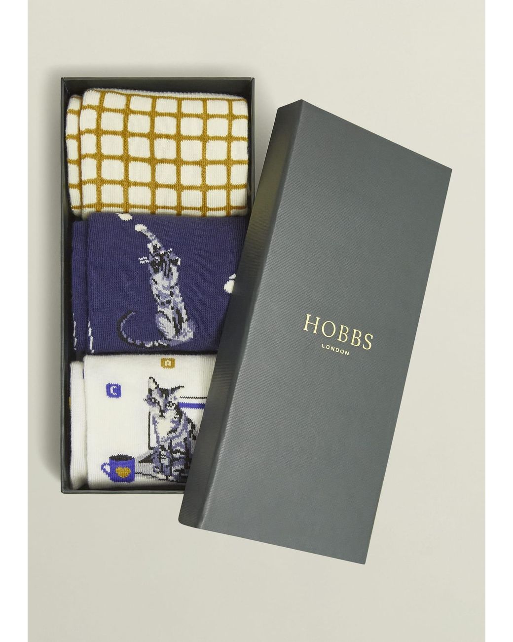 Hobbs Multicolor Working From Home Cat Sock Set