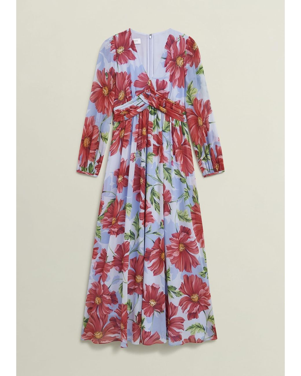 Hobbs White Amelie Twist Detail Dress