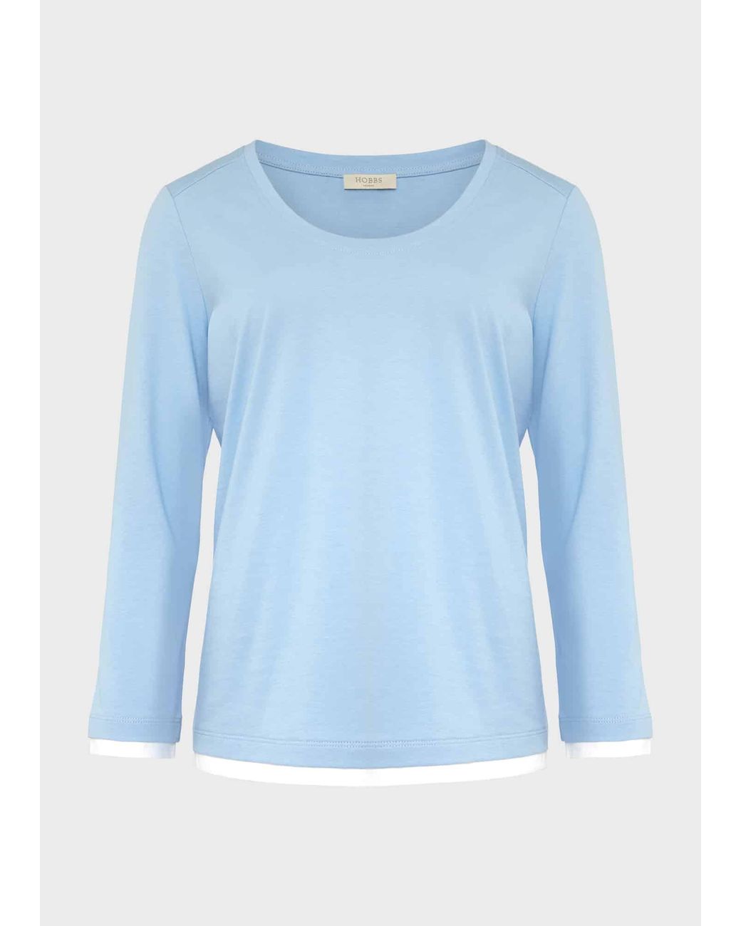 Hobbs Blue Amelie Scoop Neck Top