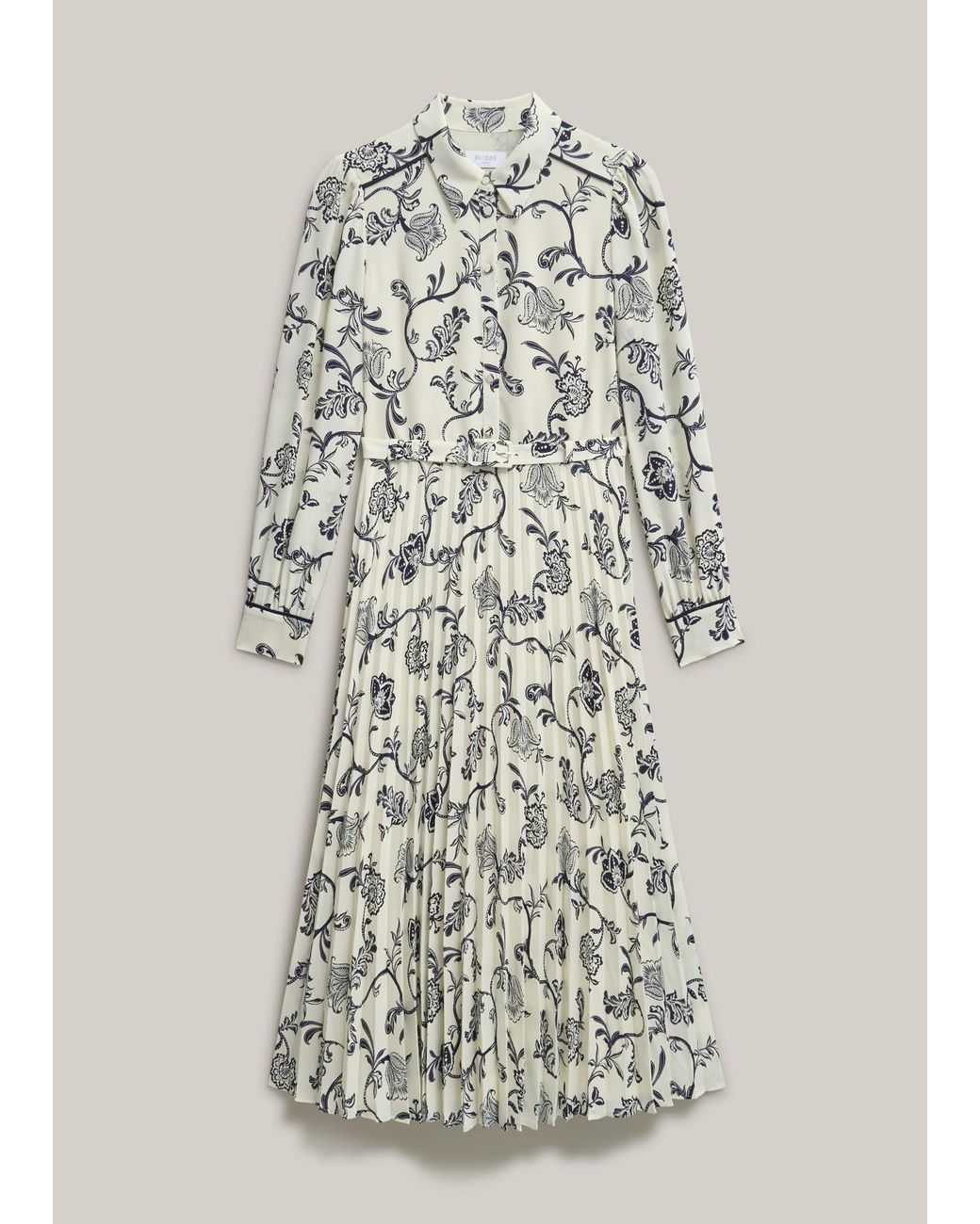 Hobbs Natural Ashleen Pleated Dress