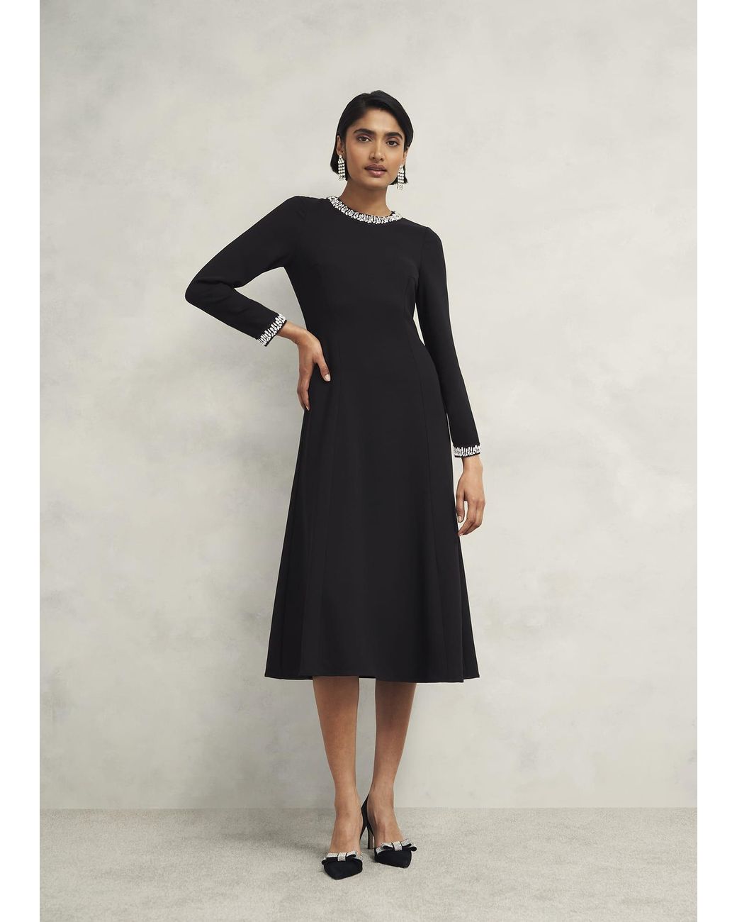 Hobbs Multicolor Eugenie Trim Detail Dress