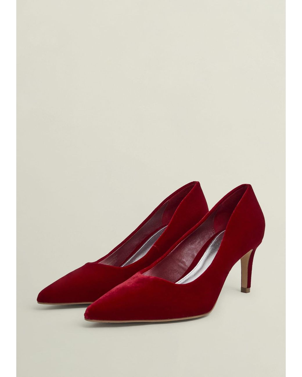 Hobbs Red Leila Velvet Courts