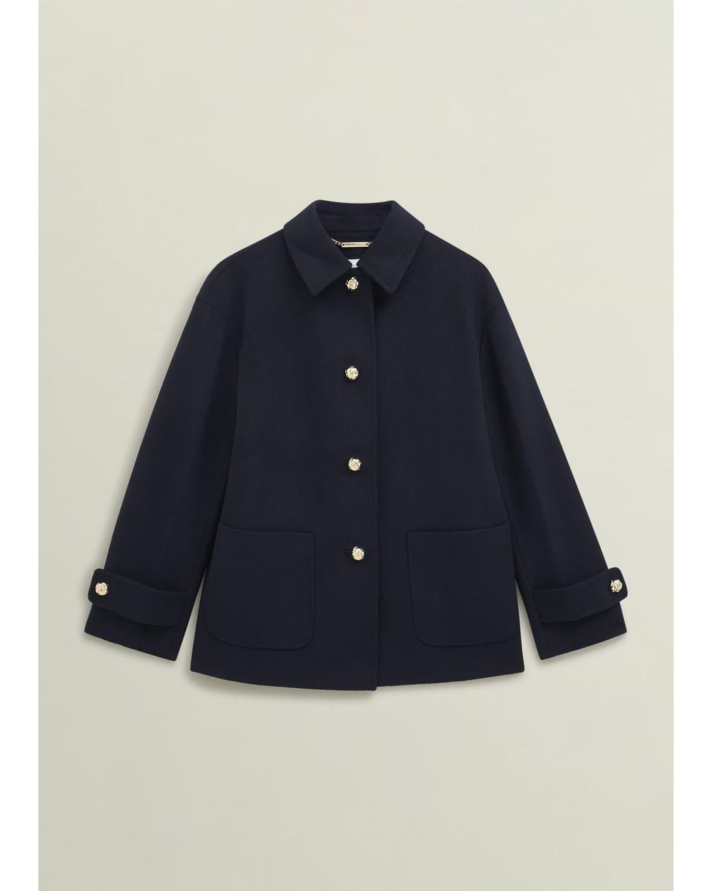 Hobbs Blue Erin Wool Blend Coat