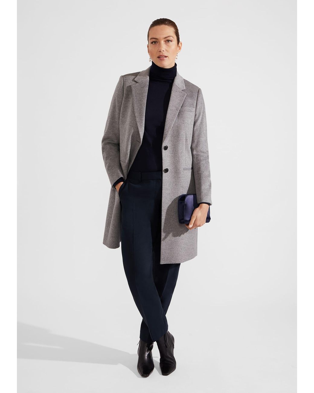 Hobbs Tilda Wool Coat in Blue Lyst UK