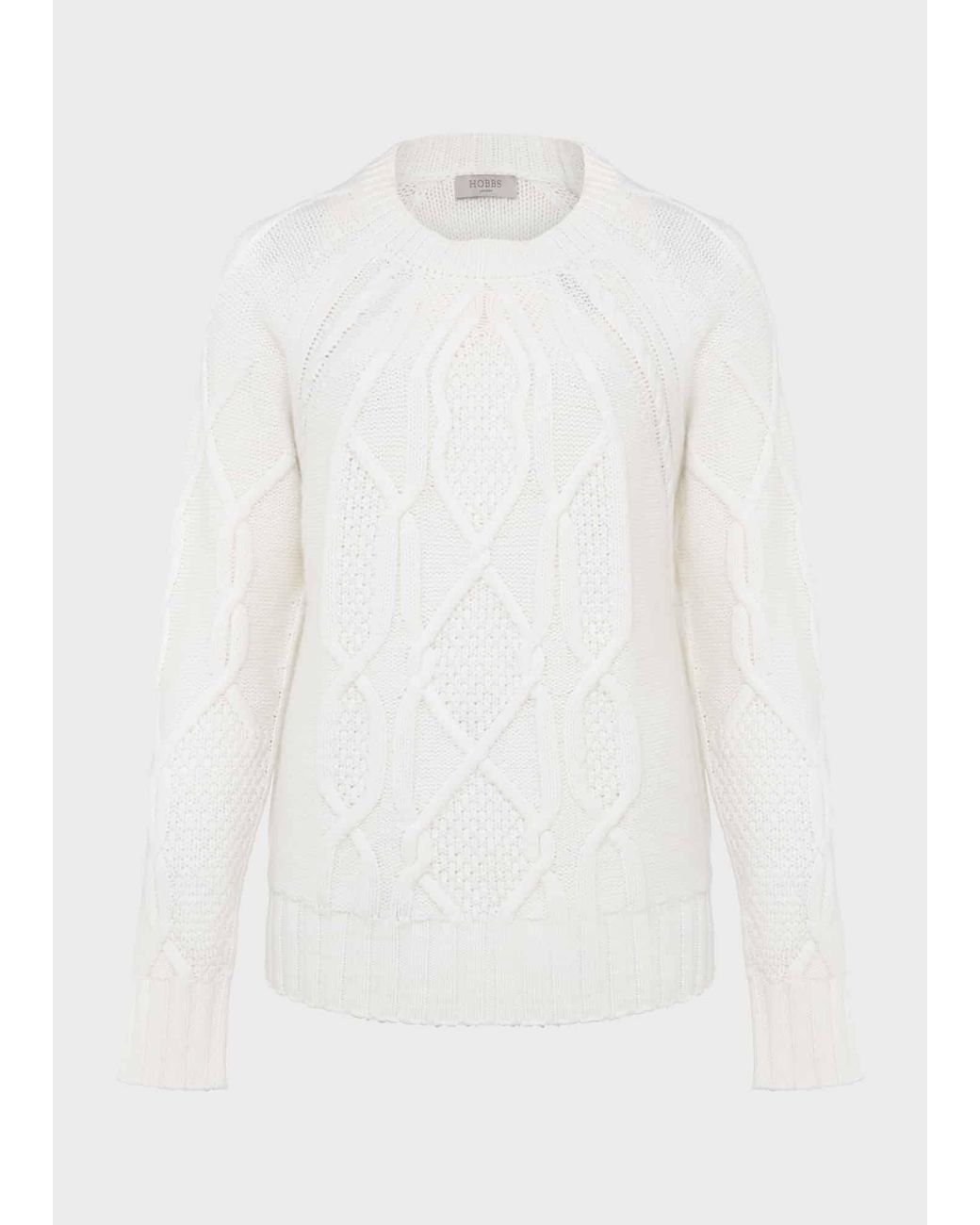 Hobbs White Maja Jumper With Alpaca