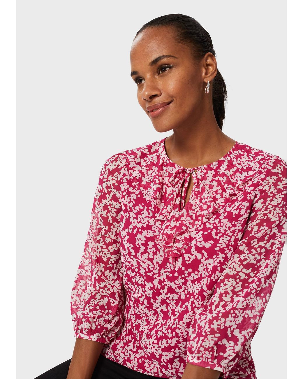 Hobbs Pink Demi Blouse