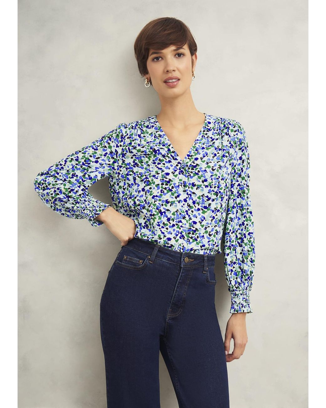 Hobbs Blue Debbie Blouse