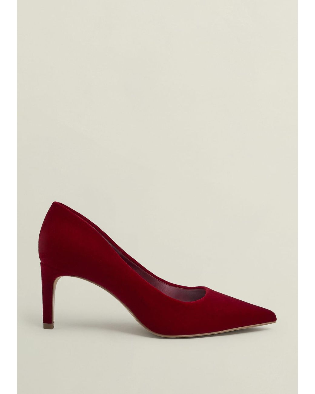 Hobbs Red Leila Velvet Courts