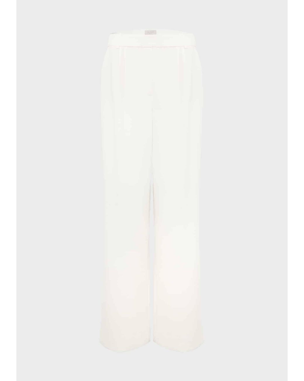 Hobbs White Frederica Wide Leg Trousers