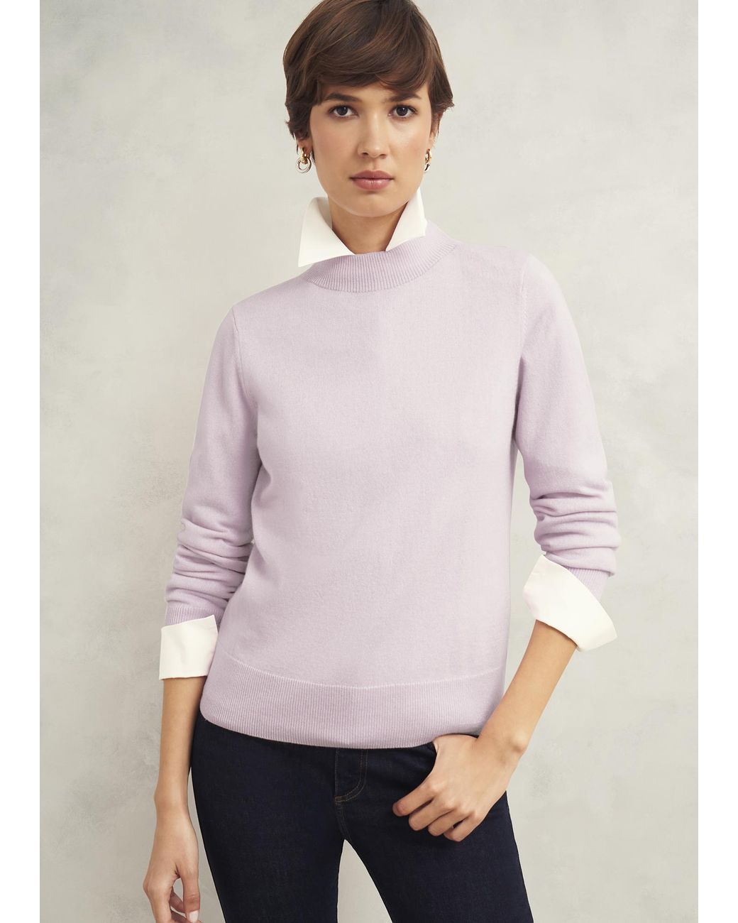 Hobbs Pink Indah Jumper With Cashmere
