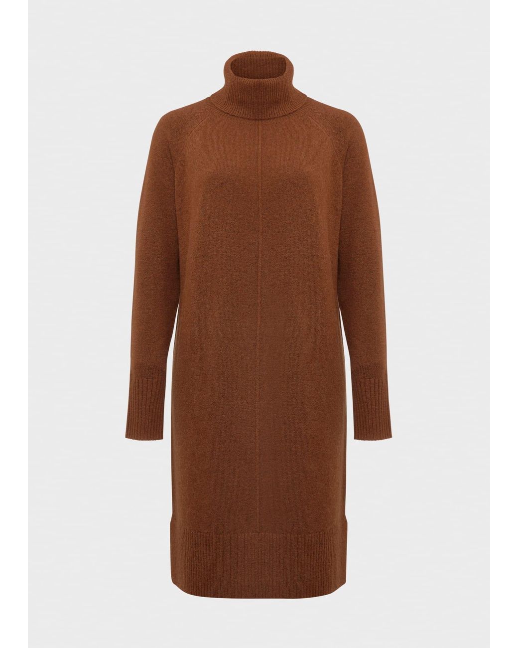 Hobbs Brown Nessa Knitted Dress With Alpaca