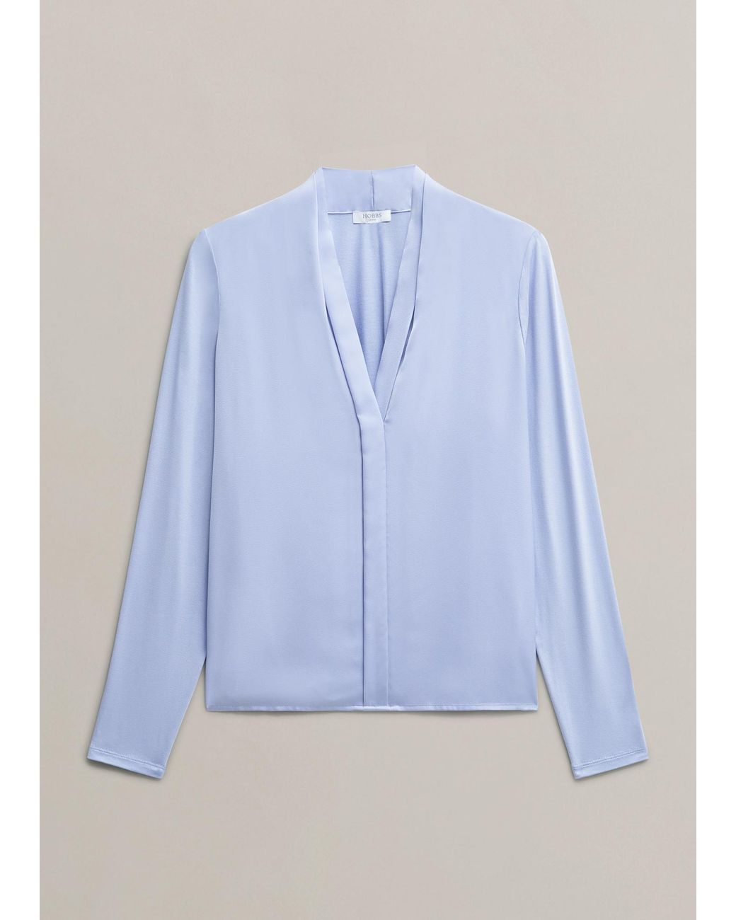 Hobbs Blue Claire V Neck Top