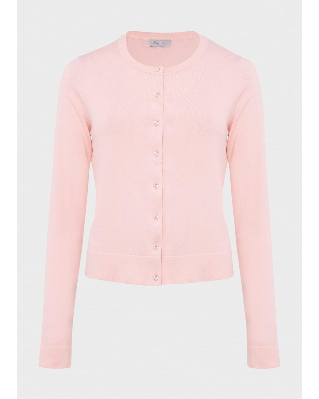 Hobbs Pink Michelle Cotton Cardigan