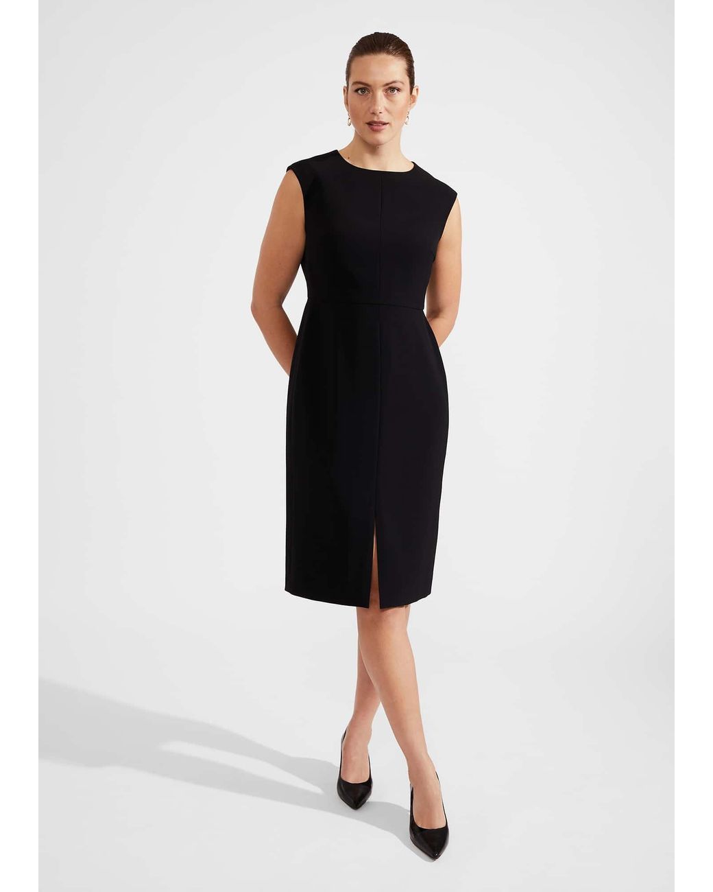 Hobbs Black Vanessa Crepe Dress