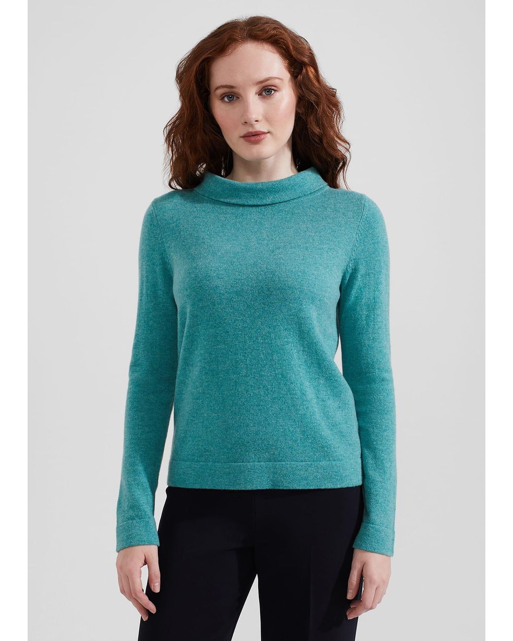 Hobbs Green Audrey Wool Cashmere Jumper