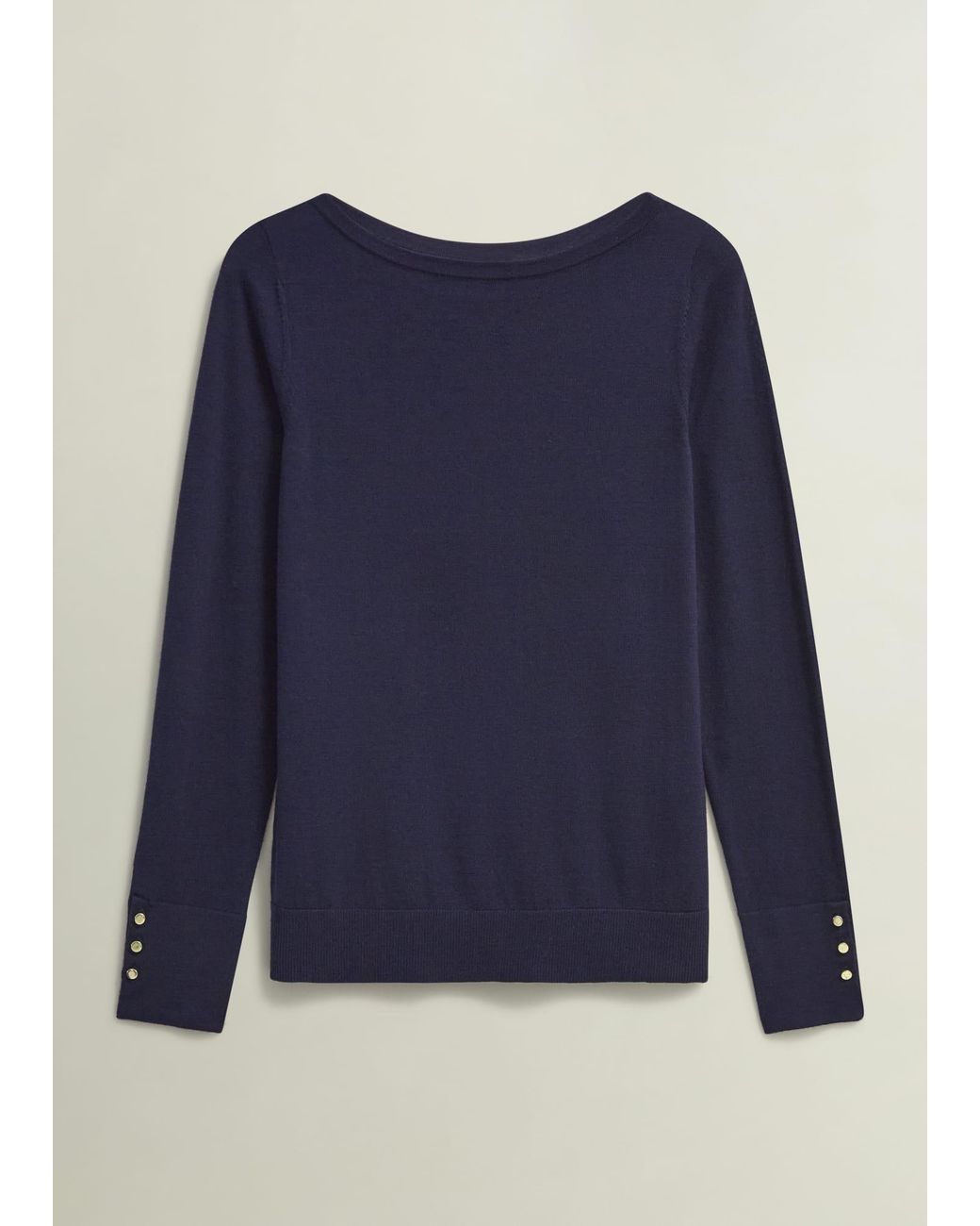 Hobbs Blue Perla Merino Wool Jumper