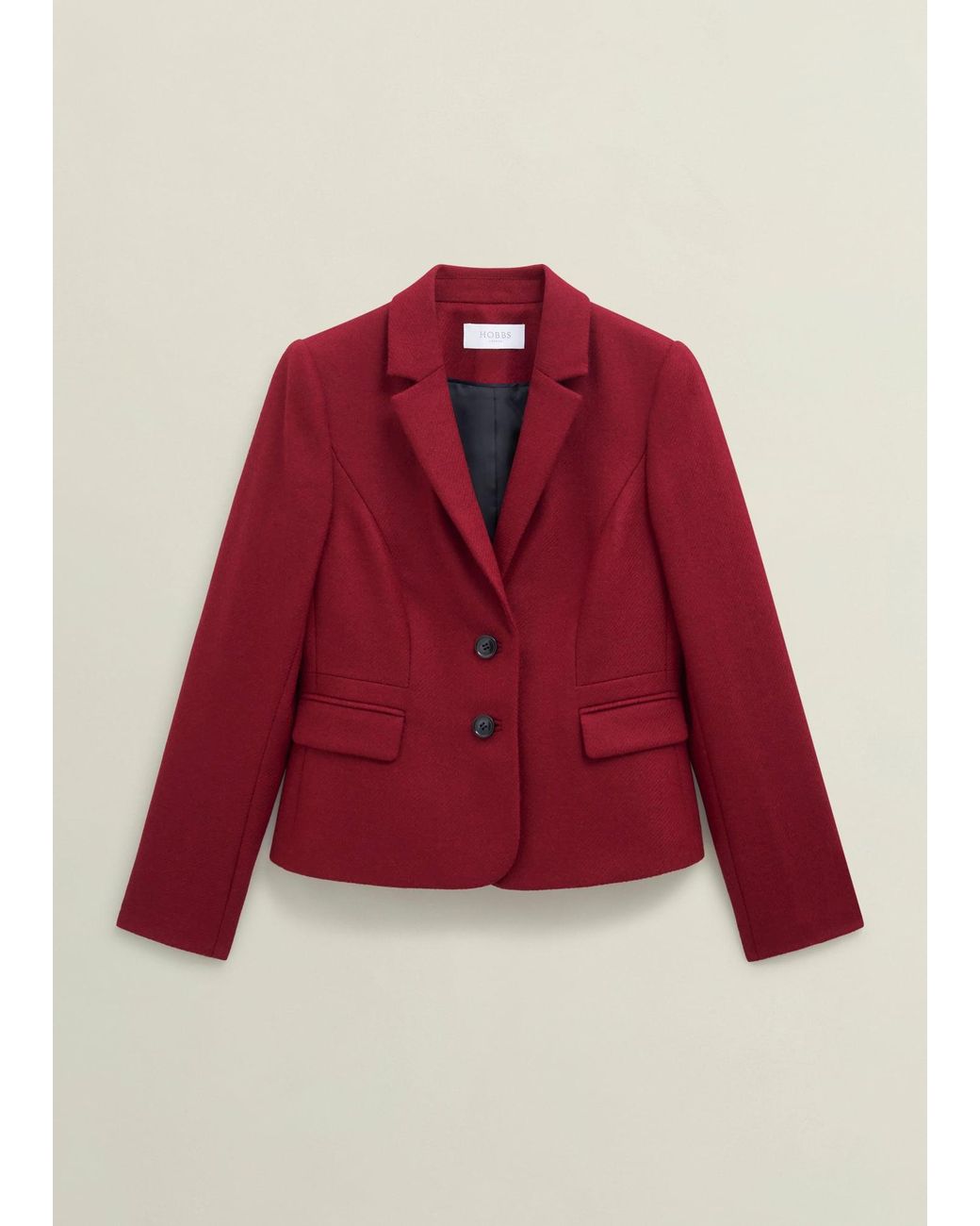 Hobbs Red Petite Hackness Wool Jacket