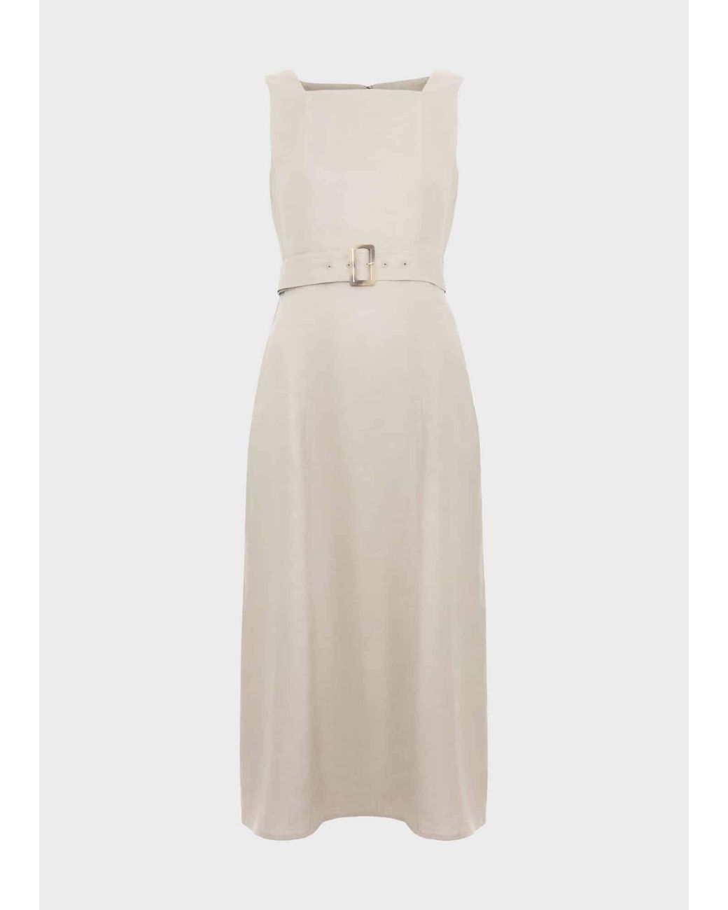 Hobbs Natural Roberta Linen Dress