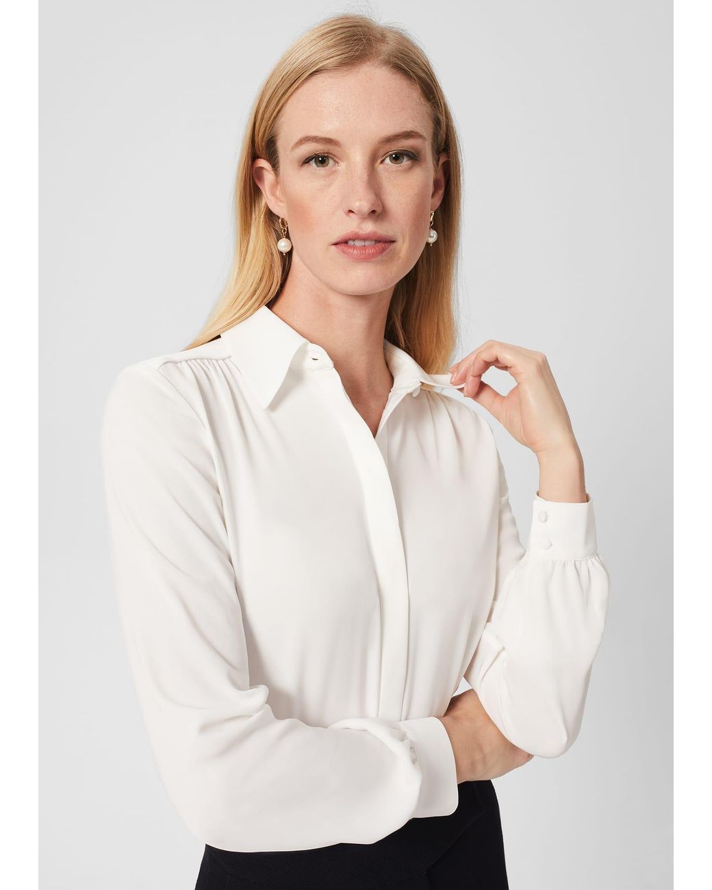 Hobbs White Keston Blouse