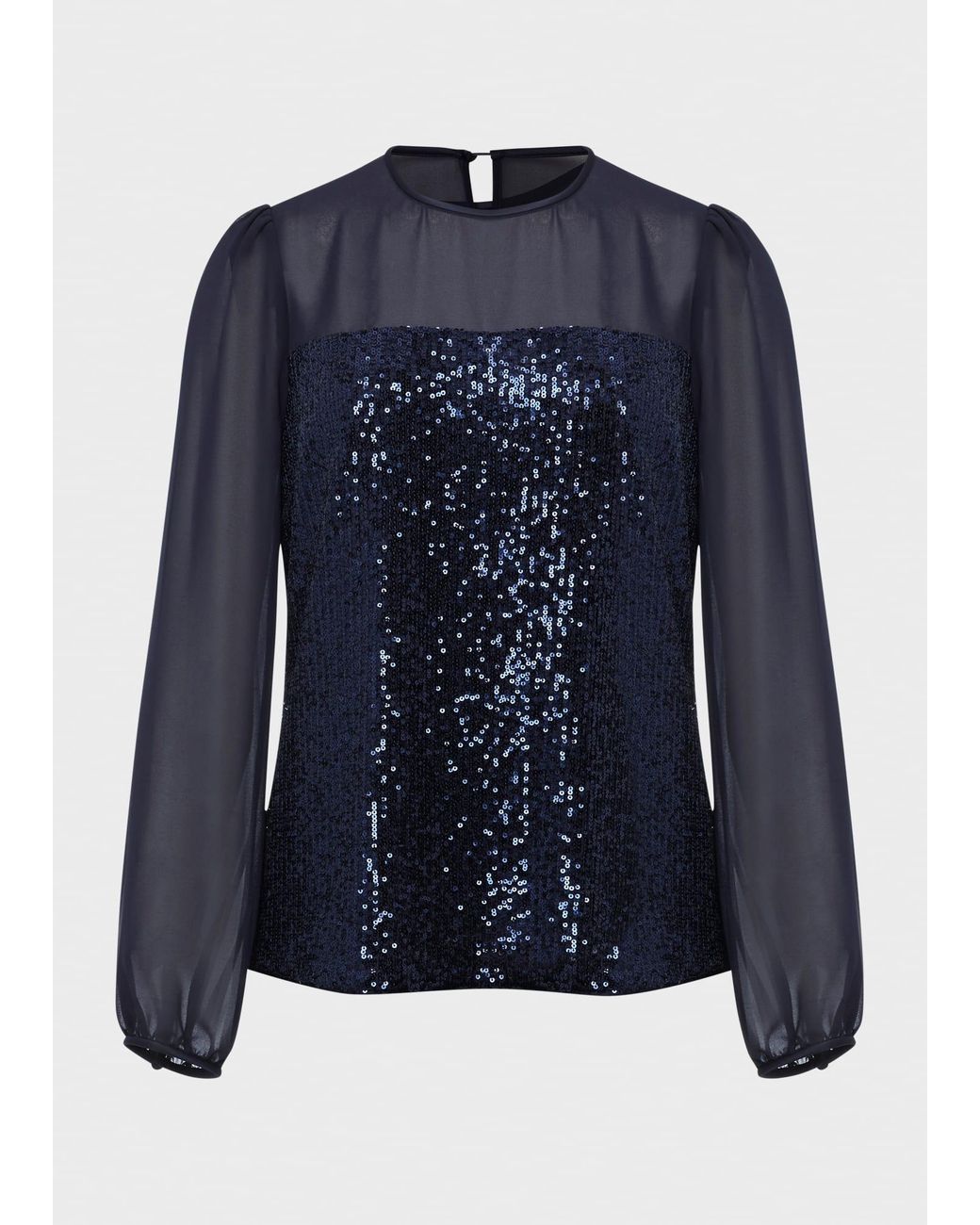 Hobbs Blue Zariah Sequin Top