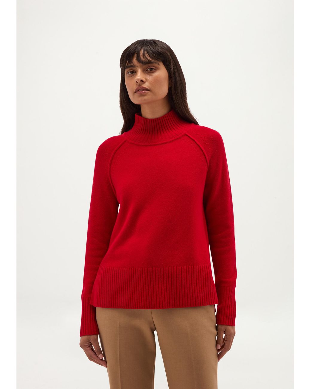 Hobbs Red Lorraine Jumper With Wool