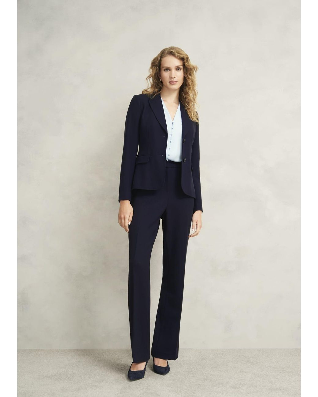Hobbs Blue Aly Straight Trouser