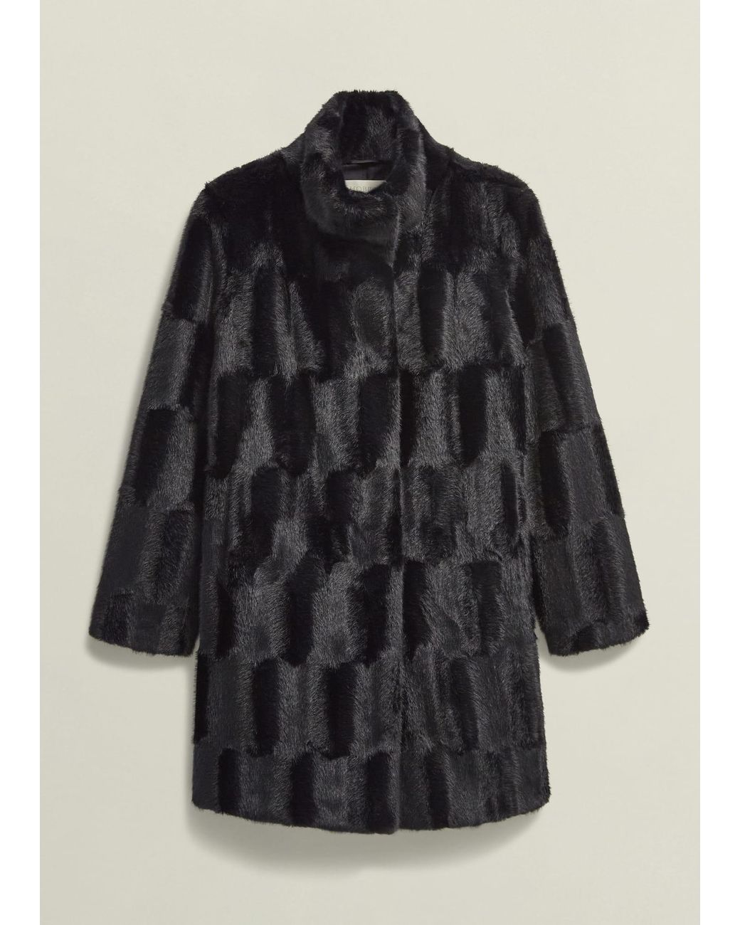 Hobbs Blue Petite Rosanne Faux Fur Coat