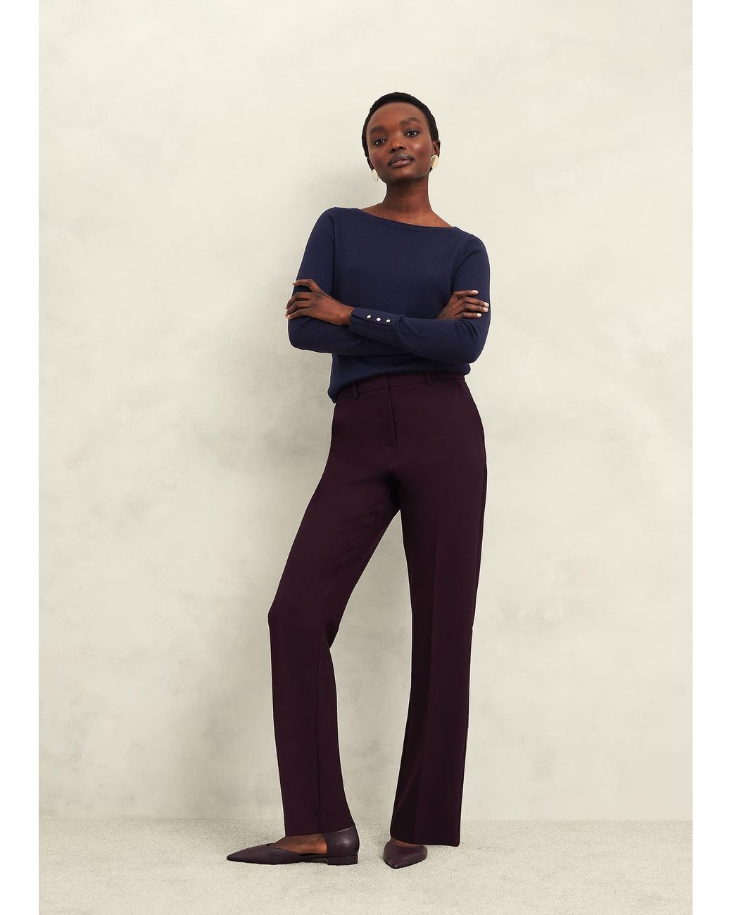 Hobbs Blue Perla Merino Wool Jumper