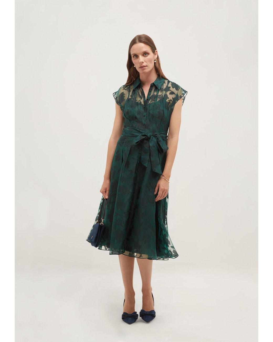 Hobbs White Tess Shirt Dress