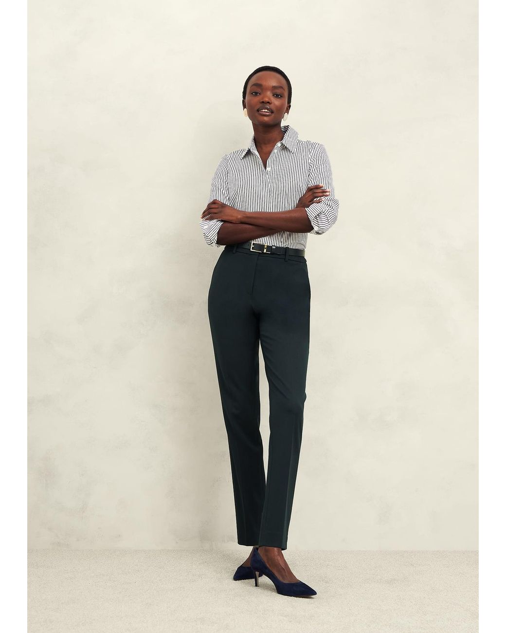 Hobbs Natural Linda Tapered Trousers