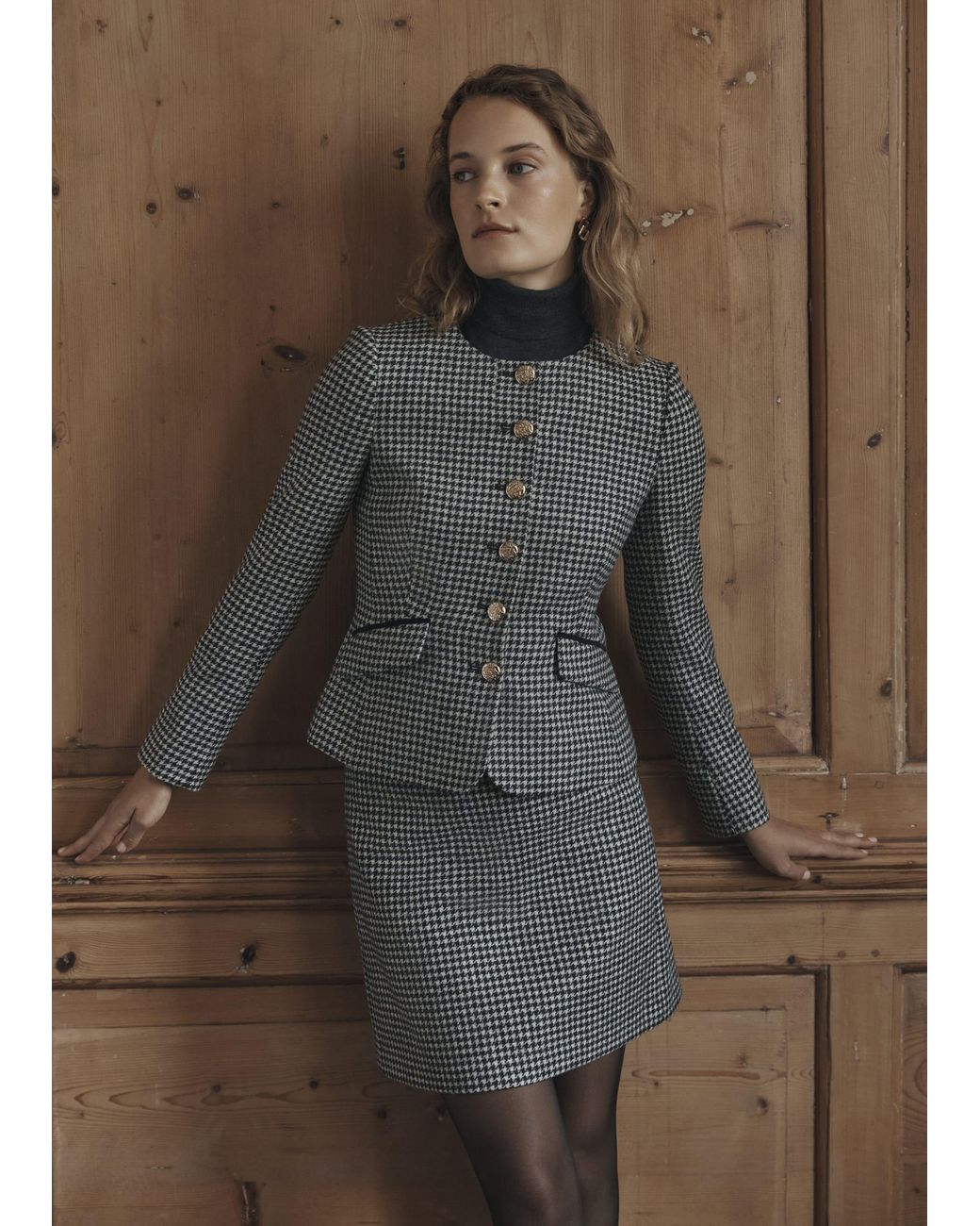 Hobbs Brown Dolly Wool Jacket