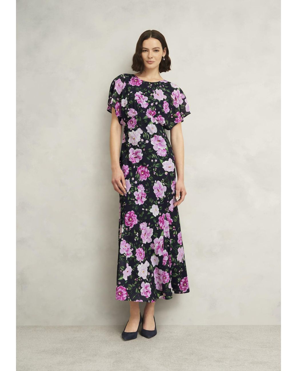 Hobbs White Lalena Sequin Floral Dress