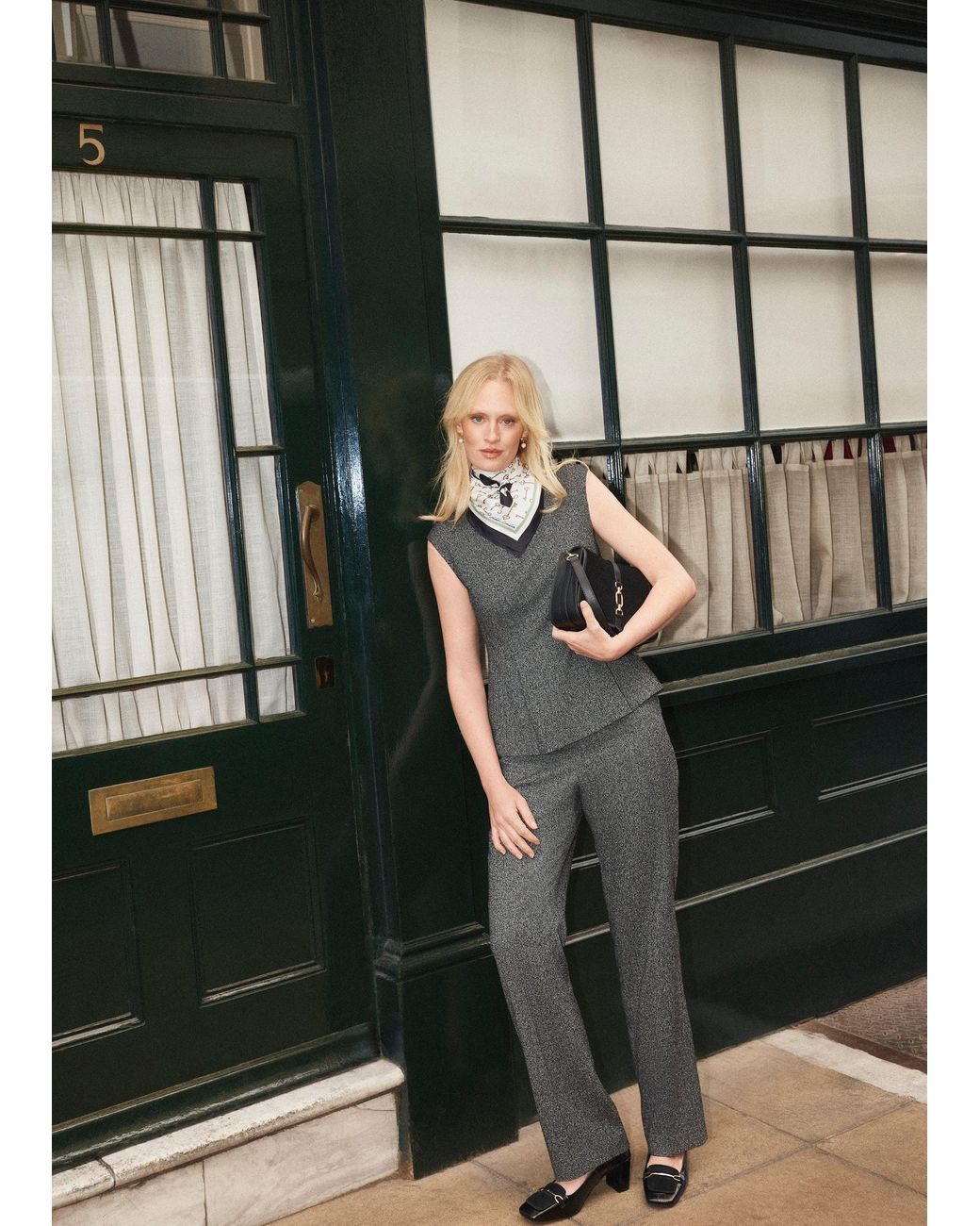 Hobbs Black Jasmina Straight Leg Trousers