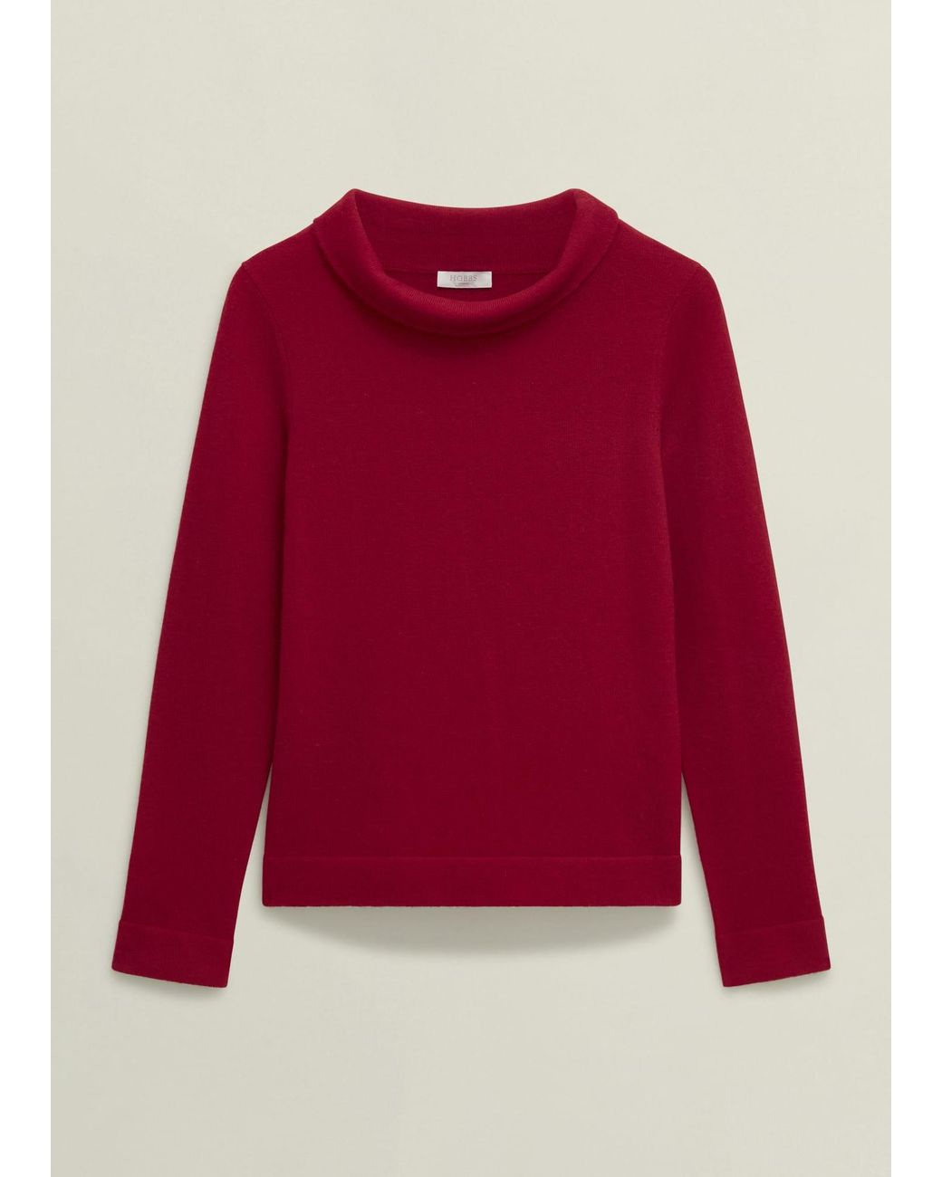 Hobbs Red Audrey Wool Cashmere Jumper